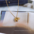 Shangjie Oem Joyas Frauen Einzigartige Spleiß Elefant Halskette Gold Plattierter Stahl Halskette Modeketten für Geschenk